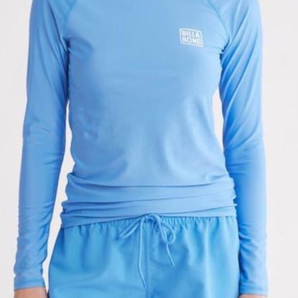 Billabong New Blue Swim Long Sleeve Rushguard Lightweight Size L - Picture 1 of 10